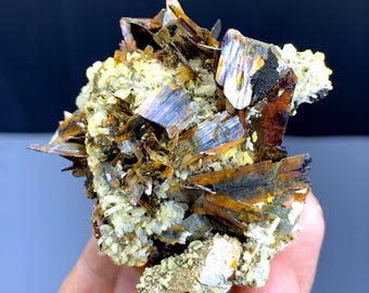 Rare Red Brookite Cluster on Matrix from Baluchistan Pakistan - 52 grams