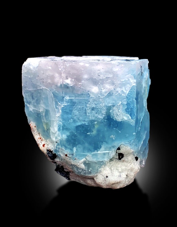 Aquamorganite Crystal Morganite Var Aquamarine Bi color Beryl