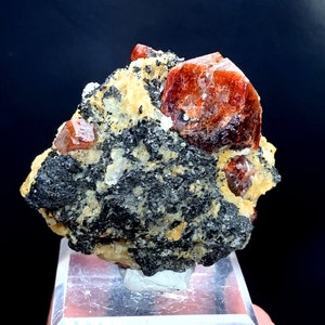 Red Zircon Crystal Specimen: Skardu Raw Gemstone, 145g