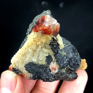 Red Zircon Specimen | Red Zircon Crystals | Ziron Stone | Red Zirconia | Zircon Gemstone | Raw Gemstone | Mineral Specimen | 105 g