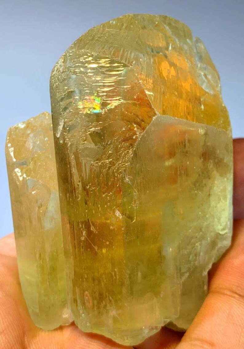 Yellow Kunzite Crystal Natural Triphane Kunzite Kunzite Etsy