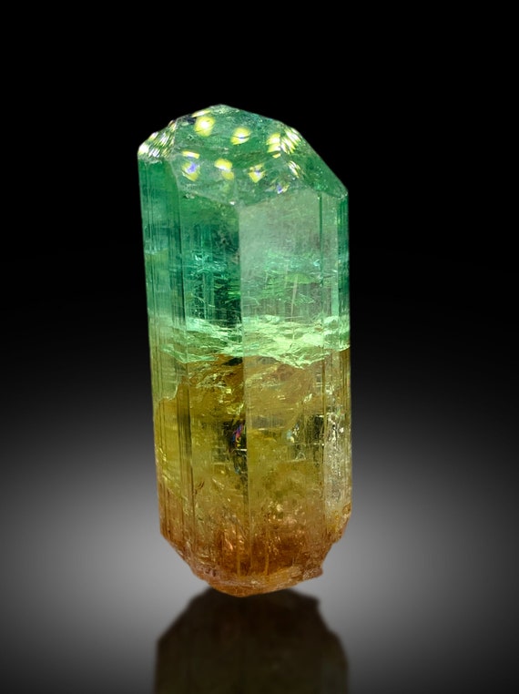 Natural Bicolor Tourmaline Crystal, Raw Mineral, Tourmaline Gemstone, Mineral, Specimen, Tourmaline from Congo - 71 gram