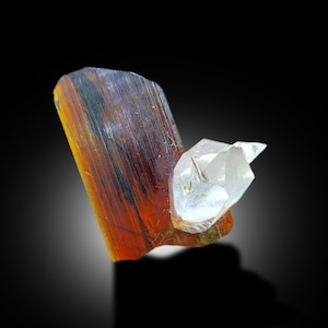 Natural Red Color Brookite with Quartz, Rare Brookite, Brookite Crystal, Brookite Stone, Raw Mineral, Brookite Specimen - 9.35 CT