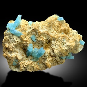 Natural Blue Aquamarine Crystals on Matrix, Mineral Specimen, Aquamarine Cluster, Aquamarine from Shigar valley Skardu Pakistan - 6.2 Kg