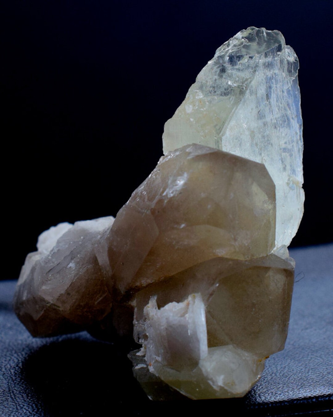 Spodumene Var. Triphane Crystal With Smoky Quartz Specimen From