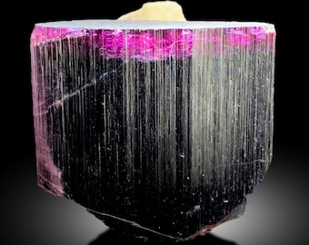 Pink Cap Tourmaline Crystal: Albite Specimen, Paproke Afghanistan (249 gram