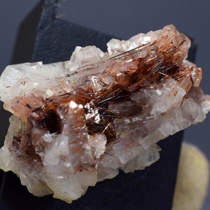 Rutil-Kristalle, Roter Rutil mit Baryt, seltenes Mineral - 32 Gramm, 48 * 30 * 26 mm