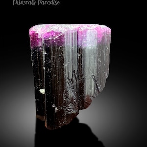 Pink Cap Tourmaline Crystal from Paprok, Tourmaline specimen, Terminated Tourmaline, Tourmaline for sale, Afghan Tourmaline, 79 gram