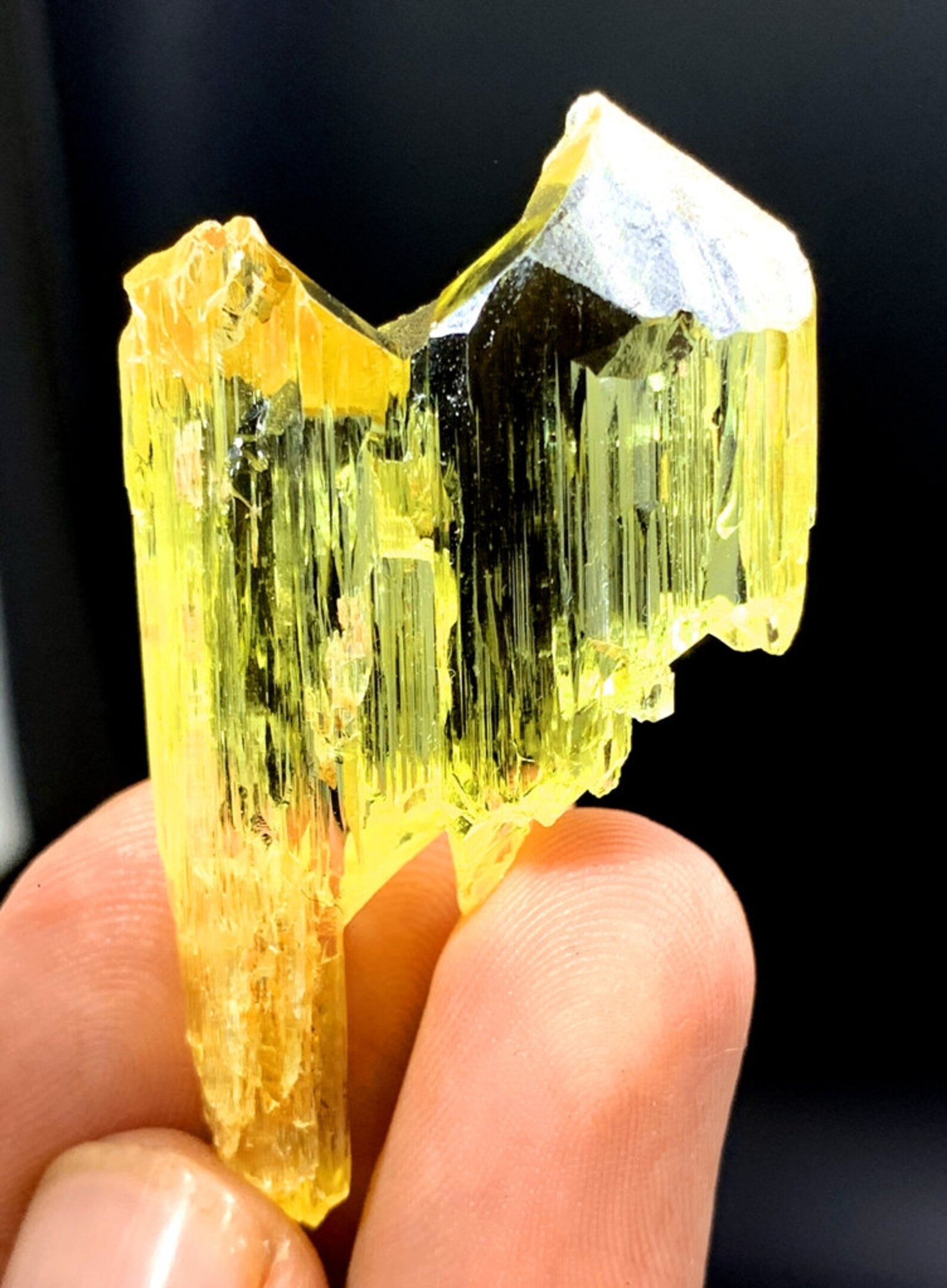 Natural Yellow Kunzite Triphane Kunzite Crystal With Complex Etsy