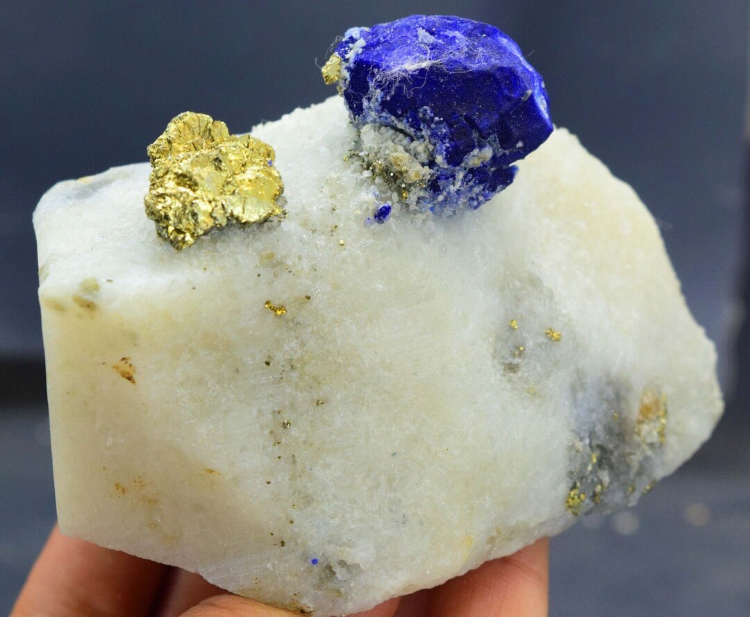 Top Grade Ink Blue Color Lapis Specimen With Golden Pyrite - Etsy