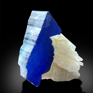 Blue Cap Tourmaline Specimen, Tricolor Tourmaline with Albite, Tourmaline Crystal, Paprok Tourmaline, Fine Minerals, 94.60 cts