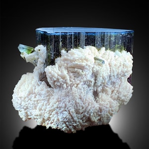 Blue Cap Tourmaline | Tourmaline Specimen | Tourmaline with Albite | Green Tourmaline Crystal | Tourmaline for sale | Raw Tourmaline | 1756g