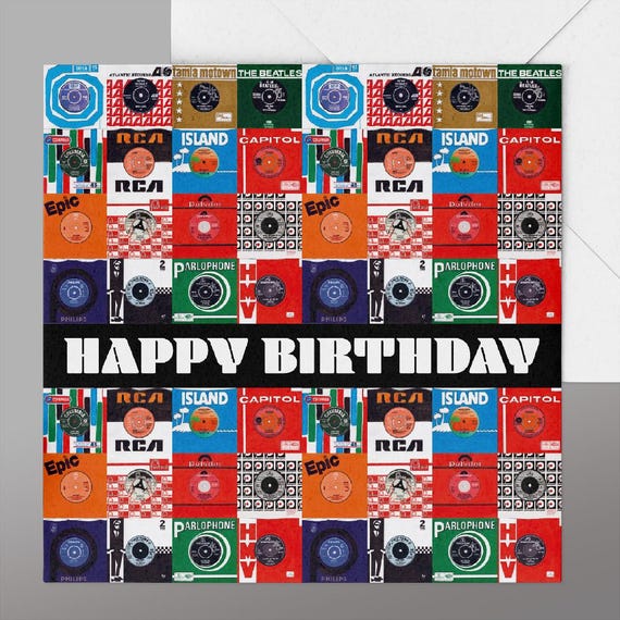 Retro 7" Singles Record Sleeves Birthday Card. Happy Birthday Vinyl Record  Sleeves From the 60's and 70's. 2 X Vinyl Wraps in Store Now - Etsy