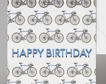 Bicycle Birthday Card. Fab Cyclist Condor Birthday Card, Painted by a cyclist for cyclists. Classic Bike Card, Fun Condor Card