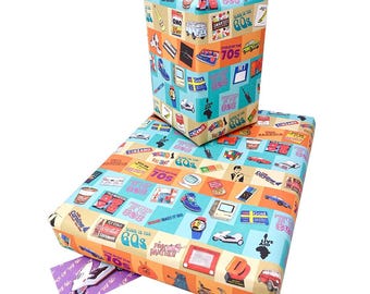 60th Birthday Wrapping Paper also for any one born in the 60's, 55th,56th,57th,58th,59th,60th,61st,62nd,63rd,64th Birthday's