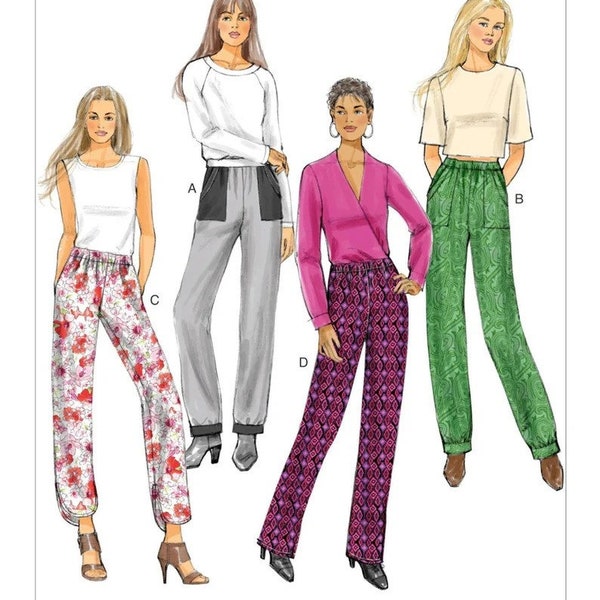 Misses' Elastic-Waist Pants - Very Easy Butterick Sewing Pattern B6137