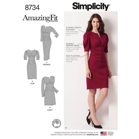 simplicity amazing fit dress Simplicity Amazing Fit Dress S2247 – The Fold Line main image 1