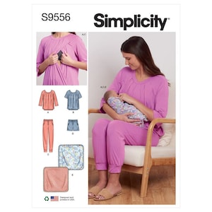 Misses&#39; Nursing Tops, Pants, Shorts and Blanket - Simplicity Sewing Pattern S9556