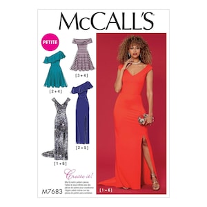 OUT OF PRINT - Misses&#39; And Miss Petite Dresses - McCall&#39;s Easy Sewing Pattern M7683