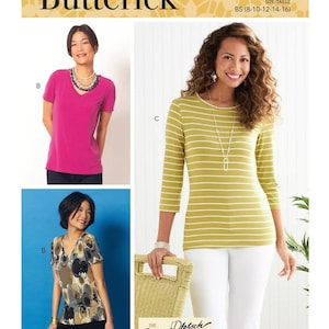 Misses&#39; Pullover T-Shirts & Tank Top - Butterick Sewing Pattern B6848