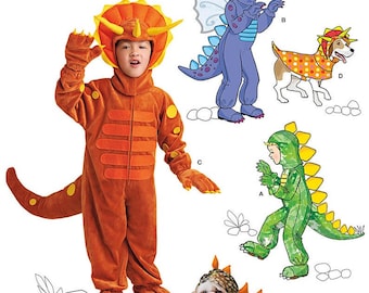 Dinosaur and Dragon Child Costume Plus Dinosaur Dog Costume - Size 3 to 8 - Simplicity Sewing Pattern 1765