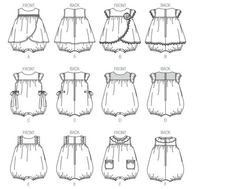 Infants' Gathered Rompers Sizes Newbornxlarge Etsy