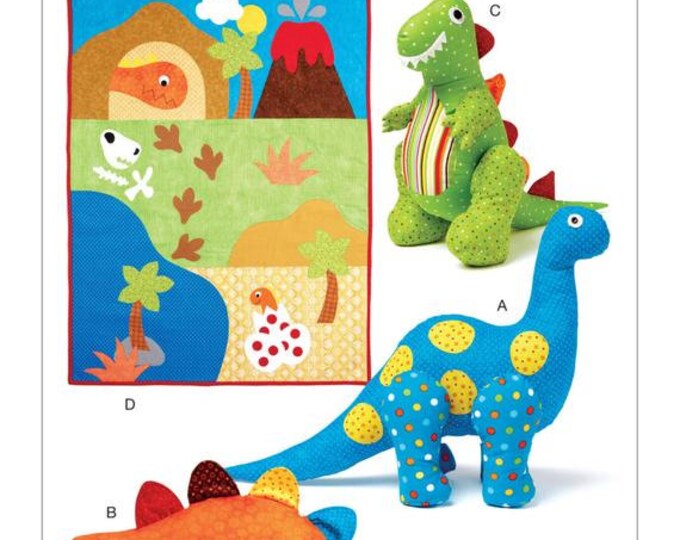 McCall's Sewng Pattern 609 MP609 3997 Crafts Dnosaurs 7 Stuffed