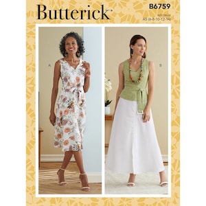 Misses&#39; Dress, Sash & Belt - Butterick Easy Sewing Pattern B6759