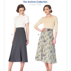 Misses&#39; Midi Skirts and Belt – McCall’s Archive Collection Circa 1933 Sewing Pattern M6993