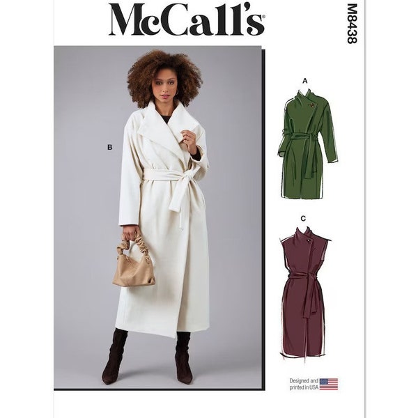 Misses' Coats and Vest - McCall's Sewing Pattern M8438