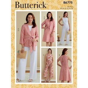 Misses&#39; & Women&#39;s Jacket, Sash, Dress and Jumpsuit - Butterick Sewing Pattern B6775