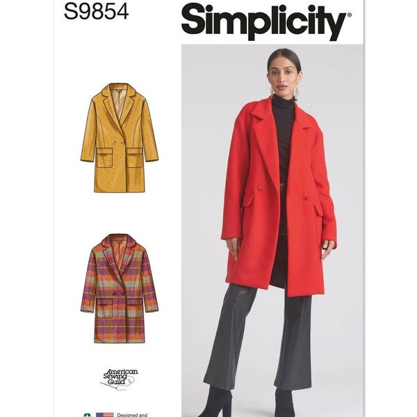 Misses' Lined Coat for American Sewing Guild - Simplicity Sewing Pattern S9854