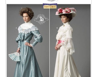 Misses’ Victorian Edwardian Costume, Blouse, Long Skirt, Belt, Early 1900s Style Clothing - Butterick Sewing Pattern B5970