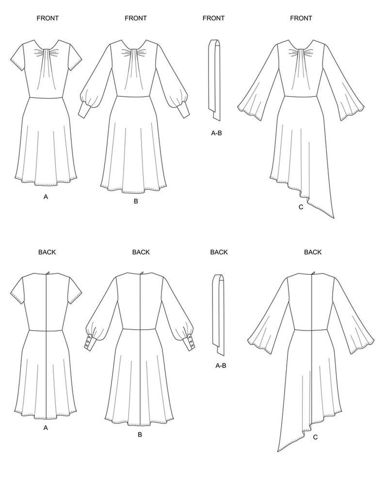 Misses' Dress & Sash Butterick Sewing Pattern B6704 | Etsy
