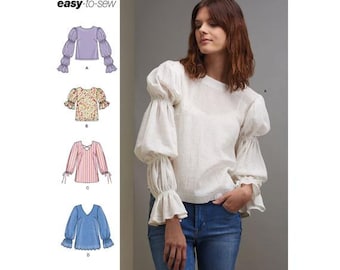 Misses' Pullover Tunics and Tops With Four Sleeve Options And Neckline Variations - Simplicity ‘Easy-To-Sew’ Sewing Pattern S8839