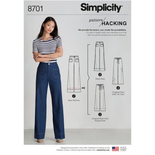 Misses' Pants with Options for Design Hacking - Simplicity Pattern 8701/S8701