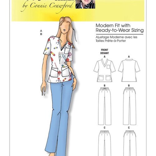 Sewing Pattern for Misses'/women's Scrubs Etsy