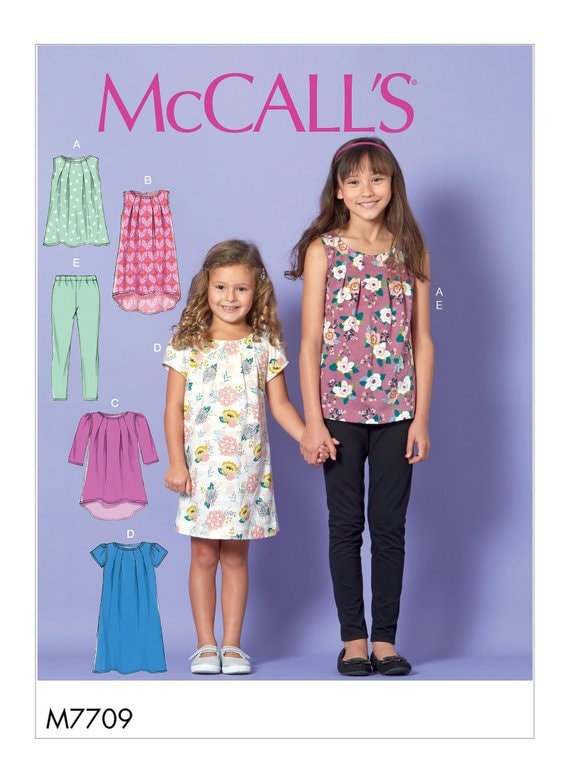 Children's/girls' Tops, Dresses and Leggings Mccall's Very Easy Sewing  Pattern M7709 -  Canada