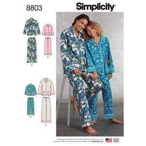 Girls' and Misses' Lounge Pants and Shirt -Simplicity Sewing Pattern 8803