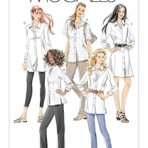 Misses&#39;/Miss Petite/Womens/Women&#39;s Petite Shirts, Tunics and Shirtdress - McCall&#39;s Sewing Pattern M6124