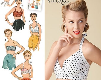 Misses' Vintage 1950s Bra Tops - Simplicity Pattern 1426