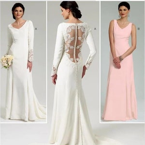 Butterick B5779 Women&#39;s&#39; - Misses&#39; Wedding Elegance Lace-Back Dress with Train