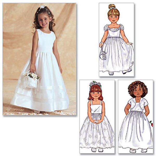 Children's/Girls' Bolero Jacket and Dirndl Dresses - Butterick Sewing Pattern B3351