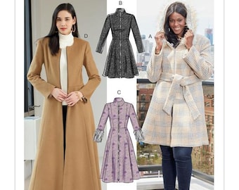 Misses'/Miss Petite and Women's/Women Petite Coats and Belt - McCall's Sewing Pattern M7848