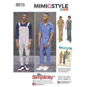 Men's Vintage Jumpsuit and Overalls - Simplicity Sewing Pattern 8615
