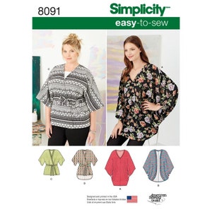 Misses Kimonos in Various Styles - Simplicity Sewing Pattern 8091