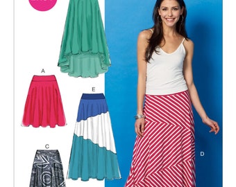 Easy Sewing Pattern for Women's Skirts, Knit Skirt, Flared Skirt, Learn ...