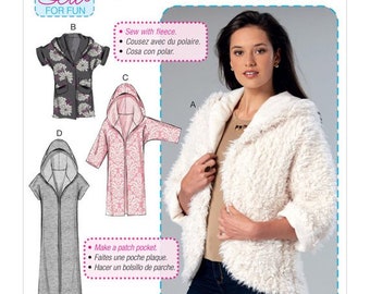 Misses' Open-Front Jackets with Shawl Collar and Hood - McCall's 'Learn To Sew' Sewing Pattern M7511
