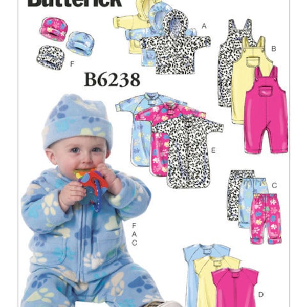 Infants' Hooded Jacket, Overalls, Pants, Bunting and Hat - Butterick Easy Sewing Pattern B6238