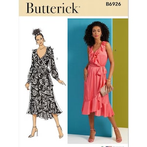 Misses&#39; Pullover Dress and Sash - Butterick Sewing Pattern B6926